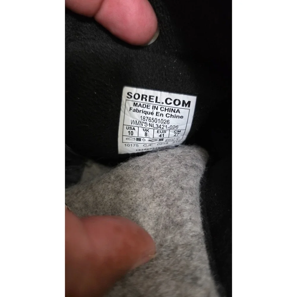 Sorel Women's‎ Waterproof Winter Boots Mid-Calf Lace-Up Gray & White Size 10